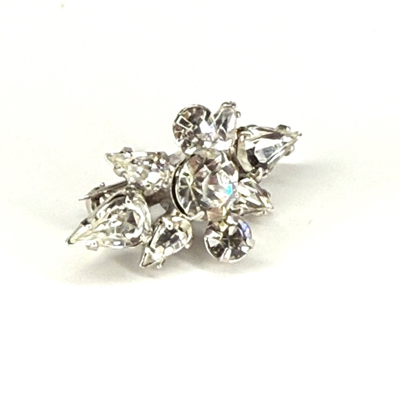 Crystal Rhinestone Silver Tone Pin - Picture 1 of 8